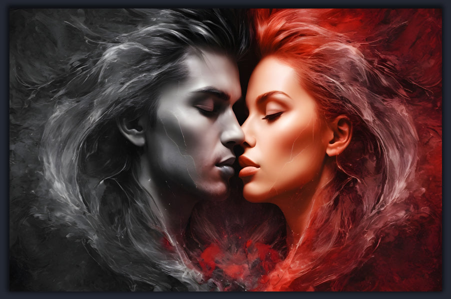 Gray and Red - Love and Passion