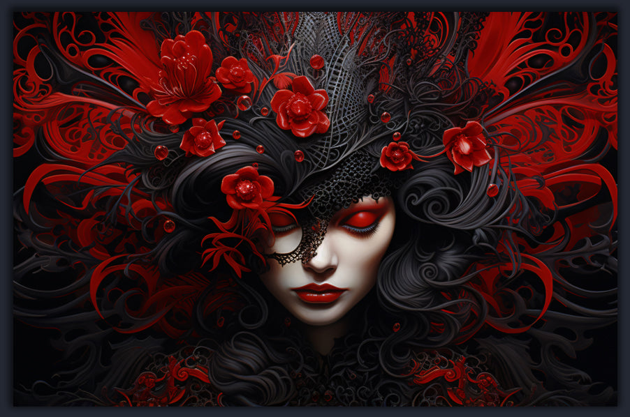 Black and Red Richly Ornate