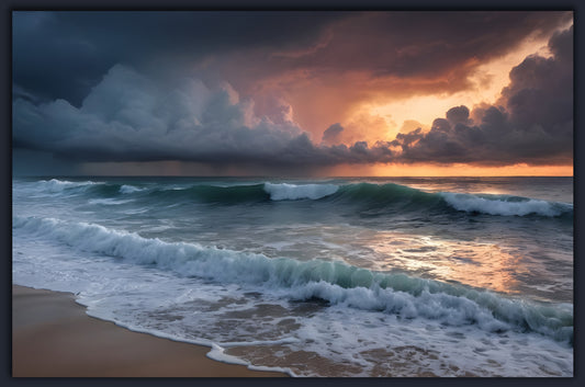 Ocean Storm During Sunrise